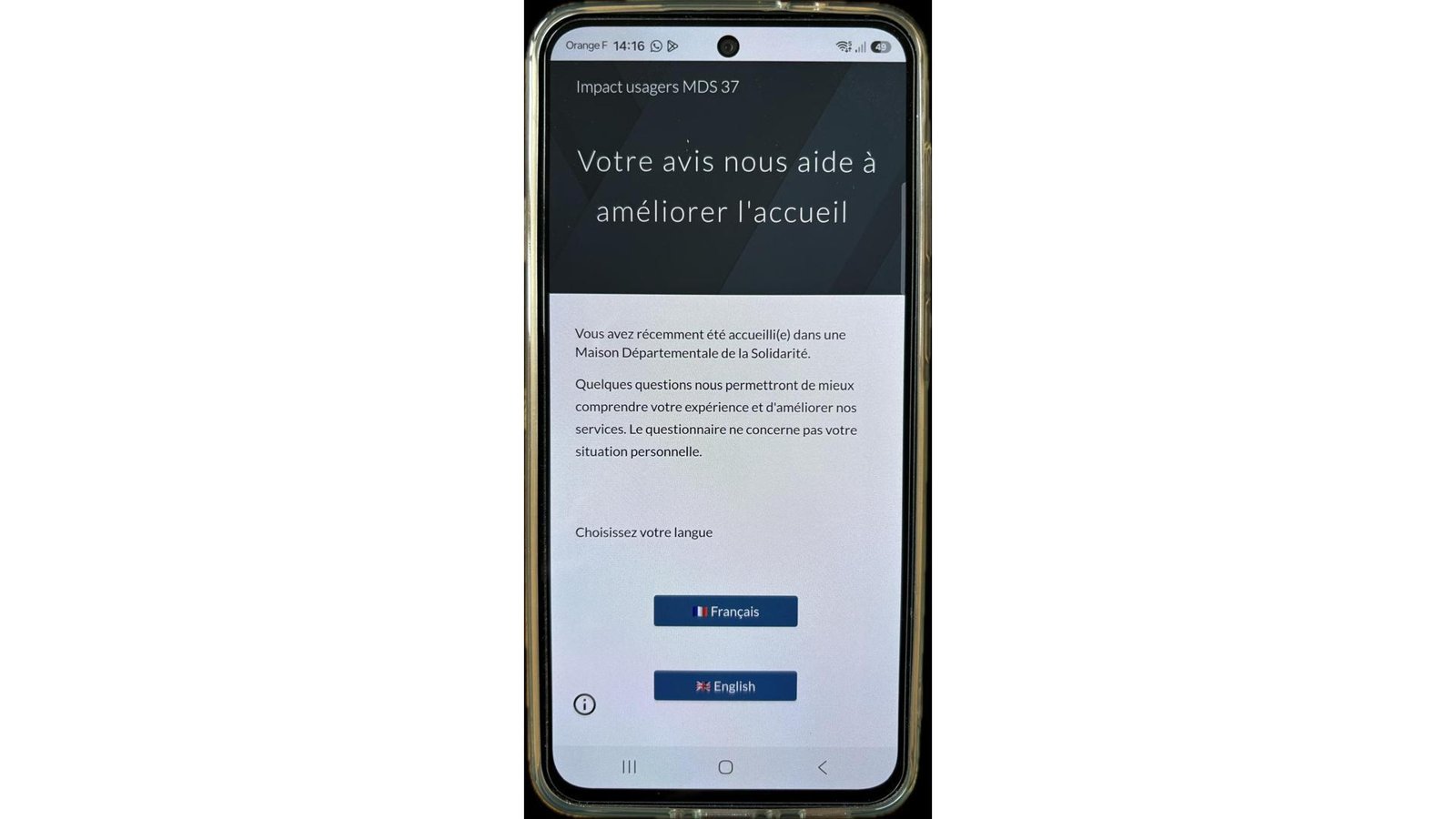 Accueil en Maison départementale de la solidarité