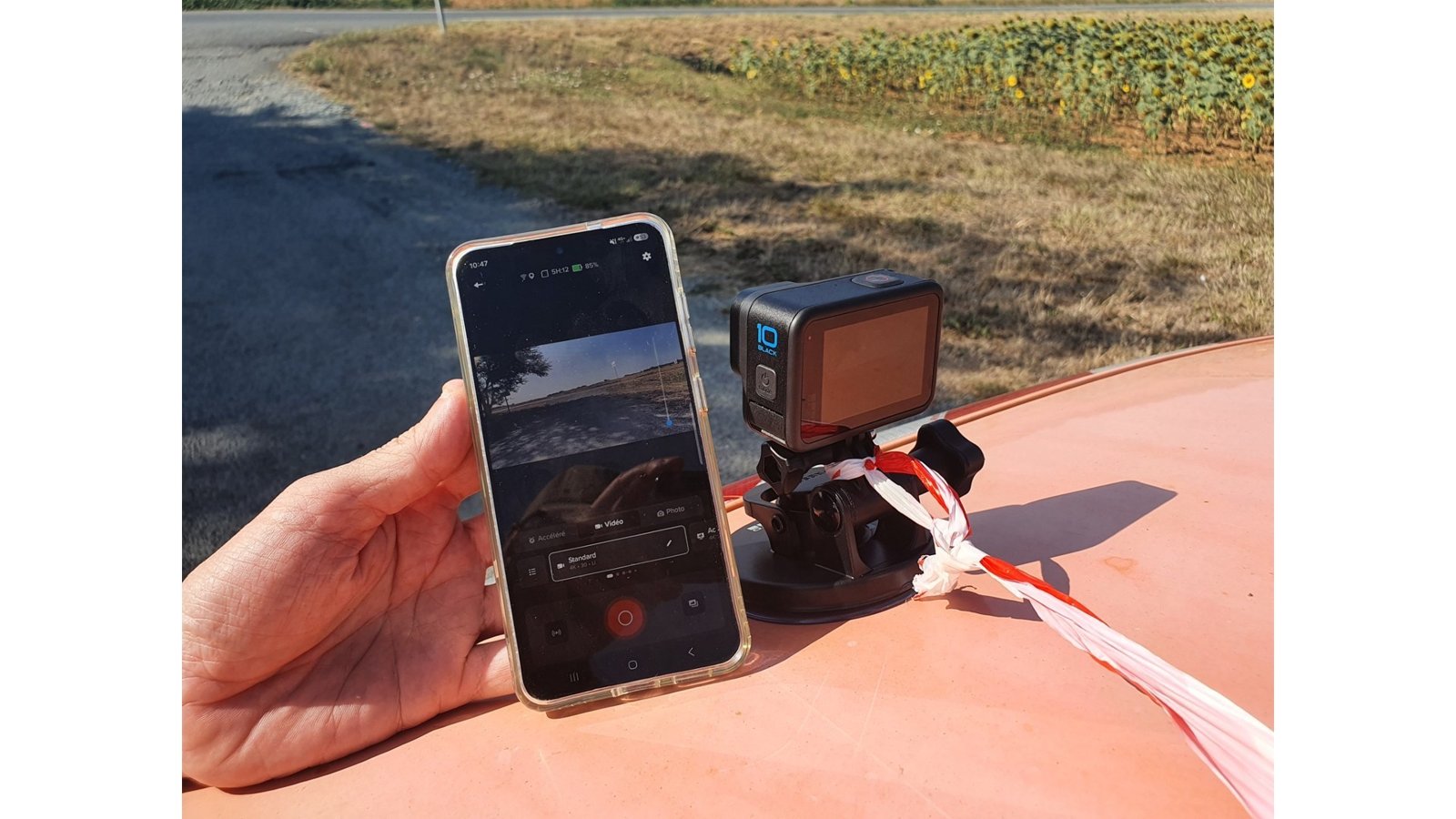 Caméra embarquée sur un véhicule de patrouille